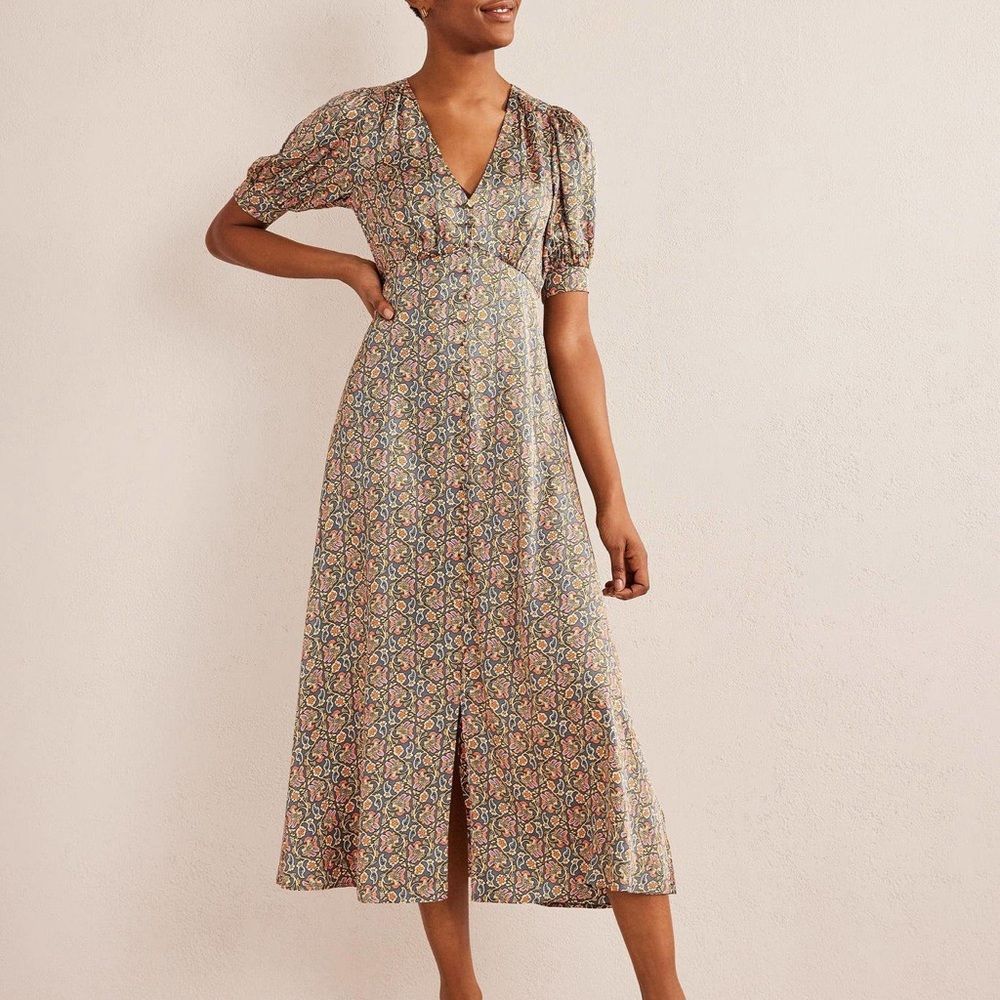 Boden Floral Midi Maxi Dress in Multicolor